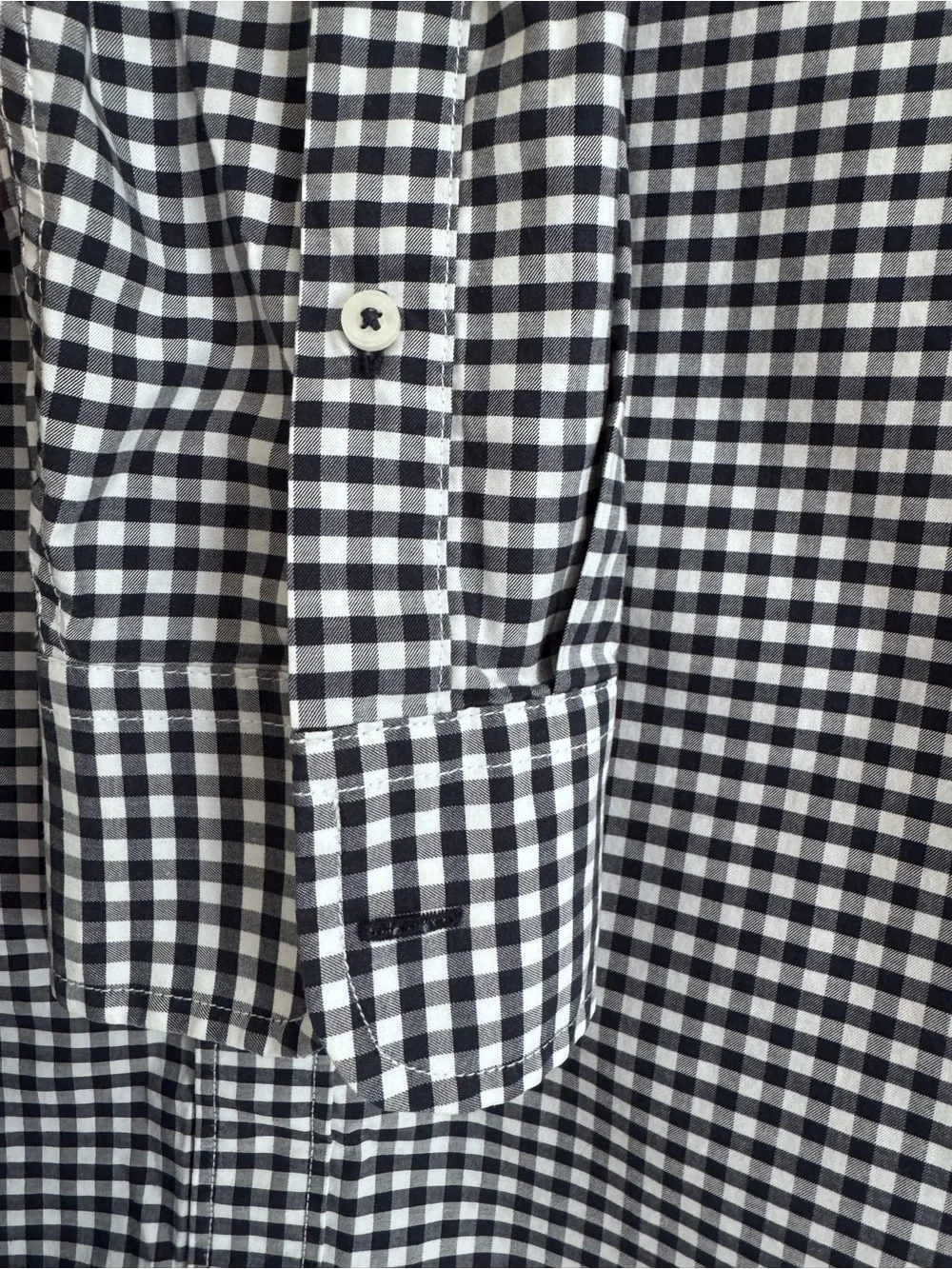 UNTUCKit Men’s Navy White Gingham Button Down Shirt Large Slim Fit